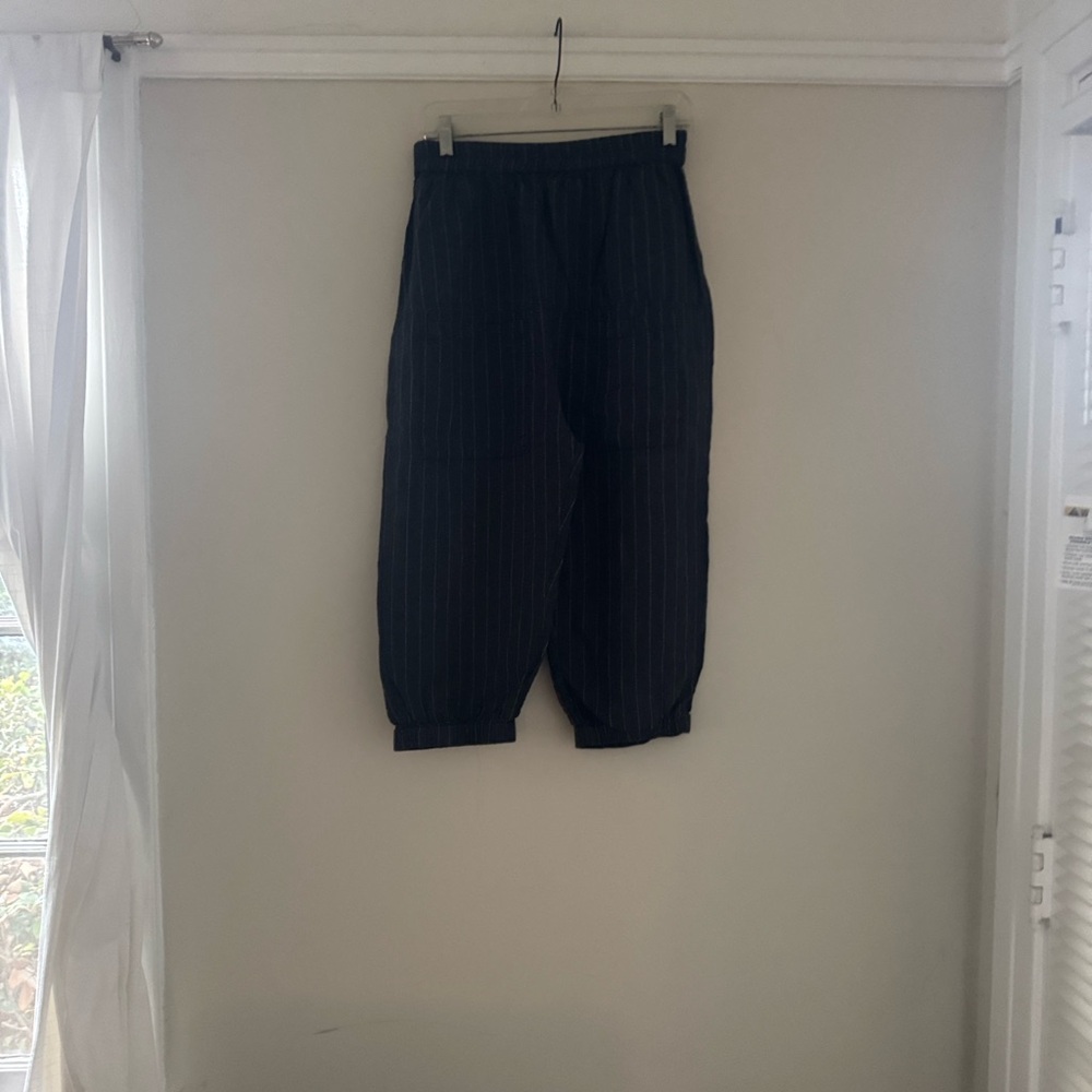 Buykud Women's Striped Gray Pants